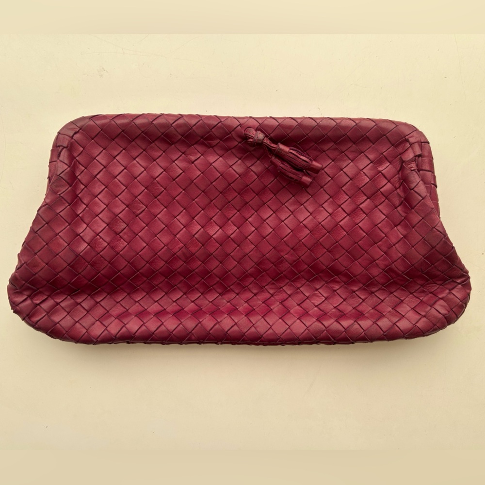 Bottega Veneta Vintage Clutch in Deep Purple